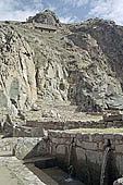 Ollantaytambo, the archeological complex, carved stone fountains